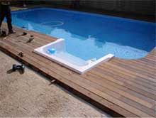 Wood finishes for pools