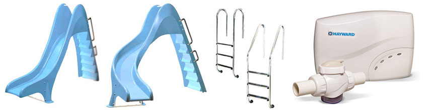 pool accesories stairs slides hayward systems