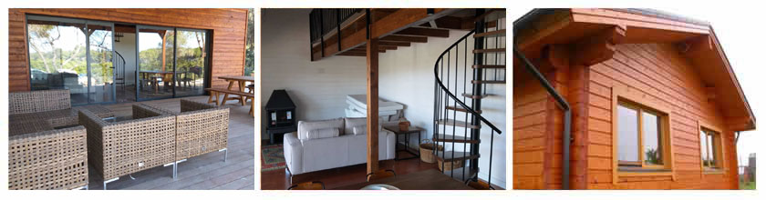 Casas de madera con porche y casitas de jardín