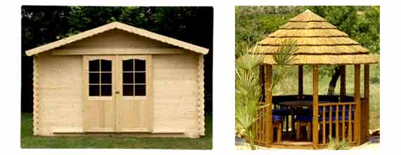 wooden house outside room