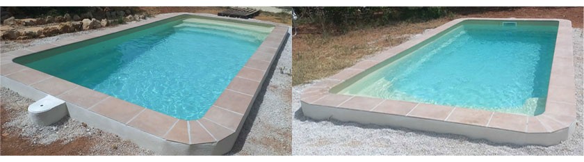 Piscina fibra monocasco rectangular 2023